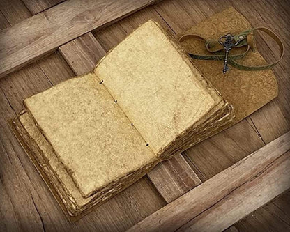 Soskakiist Embossed Leather Journal with Antique Key Vintage Pages Handmade Journal Leather Sketchbook Notepad Leather Travel Journal Book of Shadows Leather grimoire