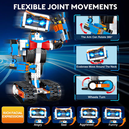 anysun STEM Robot Building Kit for Kids 8-12, App & Remote Control Robot Toys, Birthday Gift for Kids 6 7 8 9 10 11 12+ Years Boys and Girls