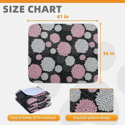 KOOLTAIL Washable Pee Pads for Dogs, 2 Pack Super Absorbent Reusable Puppy Training Pads Waterproof, Nonslip and Leak-Proof Dog Pee Pads, Large Pet Mats Whelping Pads for Floor, Crate, Couch, 36"x41"