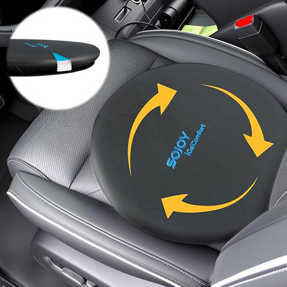Sojoy iGelComfort Deluxe Gel Swivel Seat Cushion with Supportive Memory Foam 360 Degrees Rotating Seat Cushion for Home,Stool Chair,Office，13.5 Inches in Diameter Black