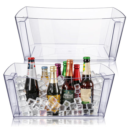 15L Ice Bucket for Parties, 2 Pcs, (15.7x11.8x6.7 in)