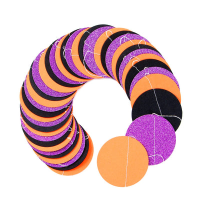 Black-Orange Purple Halloween Party-Decorations Streamers-Garland - 52ft Birthday Baby Shower Decorations Paper Banner, Graduation 2025 Glitter Hanging Decoration Bunting Supplies Lasting Surprise