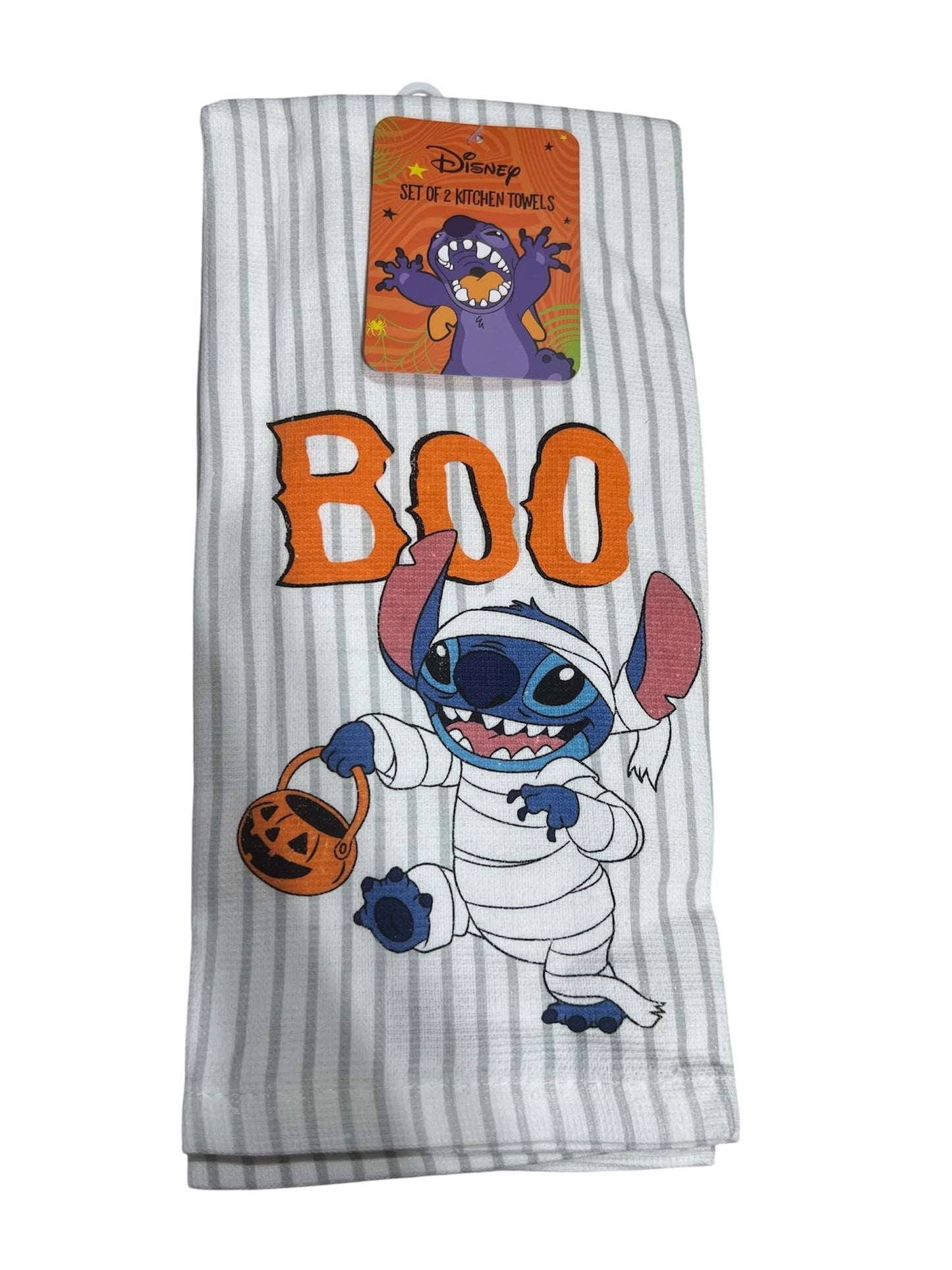 Disney Stitch 2 Pack Kitchen Towels, Halloween Theme, 16 x 26 inches