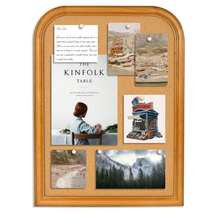 Aitakatta Cork Board for Walls, 23.6x17.7 inches Bulletin Board with Frame, Decorative Hanging Pin Board Vision Board Message Board for Office School Home Decor(2R&2S,4560,1p)