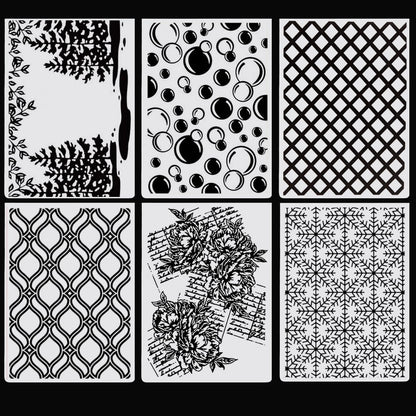 6Pcs Flower Leaf Embossing Folders DIY Craft Paper Card Embossing Template Stencil Paper Card Decorating Mold Plastic Embossing Machine Template for Card Making Scrapbooking Photo Album Decoration