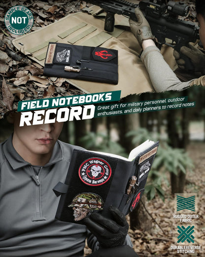 LIVANS Book Cover for 5.5 x 8 in Military Log Book, with Hardcover Notebook