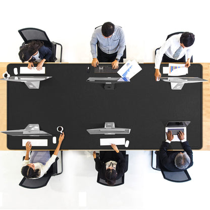 CENNBIE MAX200 78.7" x 39.4" Leather Desk Mat Protector, Extra Large Leather Desk Pad for Full Desk - XXXXXL Super Large Mouse Pad (Black)