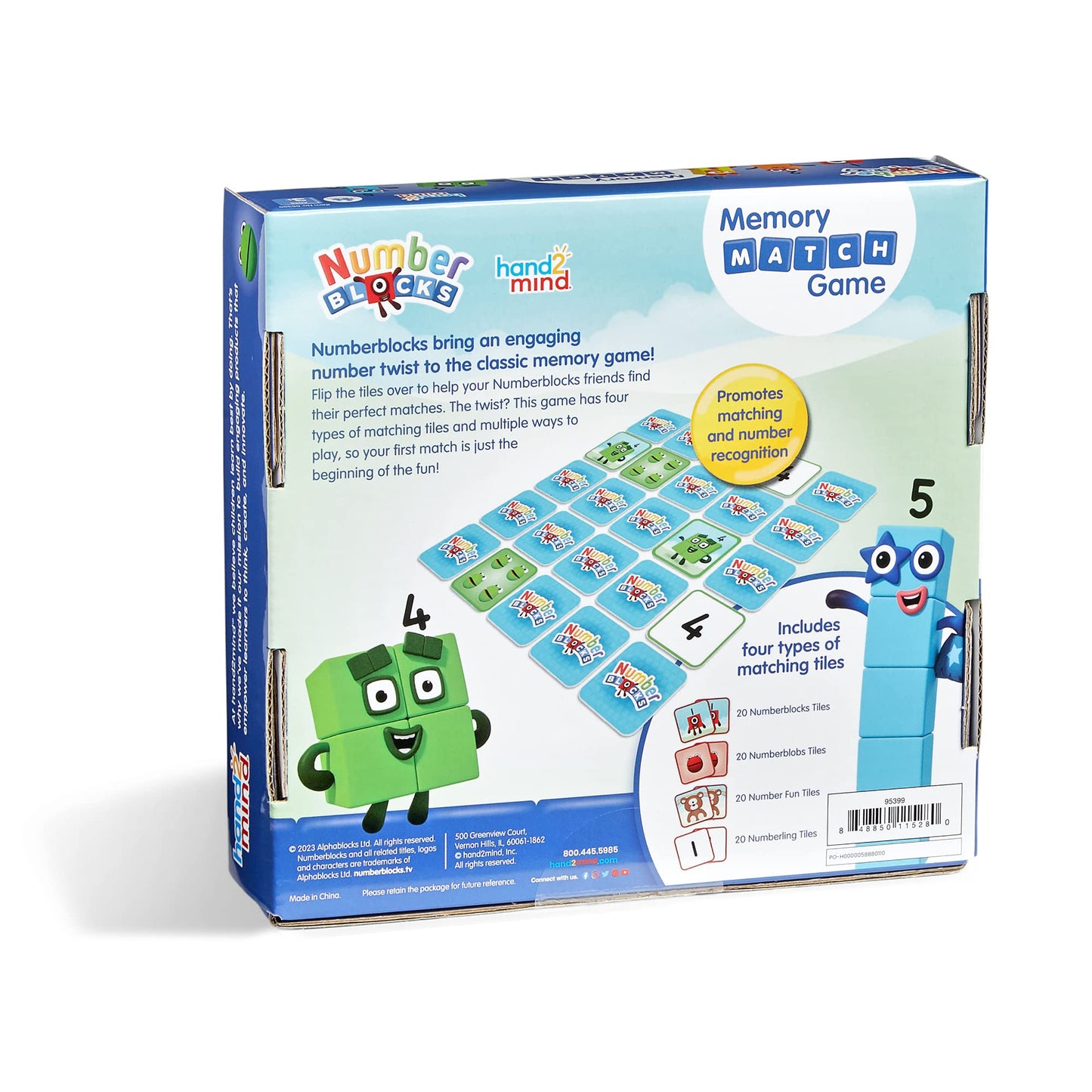 hand2mind Numberblocks Memory Match Game, Matching Card Game, Numbers for Toddlers, Kindergarten Math Toys, Counting Toys, Preschool Learning Activities, Kids Birthday Gift, Easter Basket Stuffers