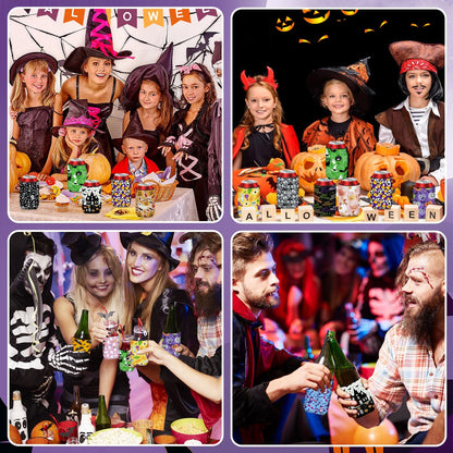 SEPGLITTER 18 Pcs Halloween Can Cooler Sleeves Neoprene Beer Drink Covers