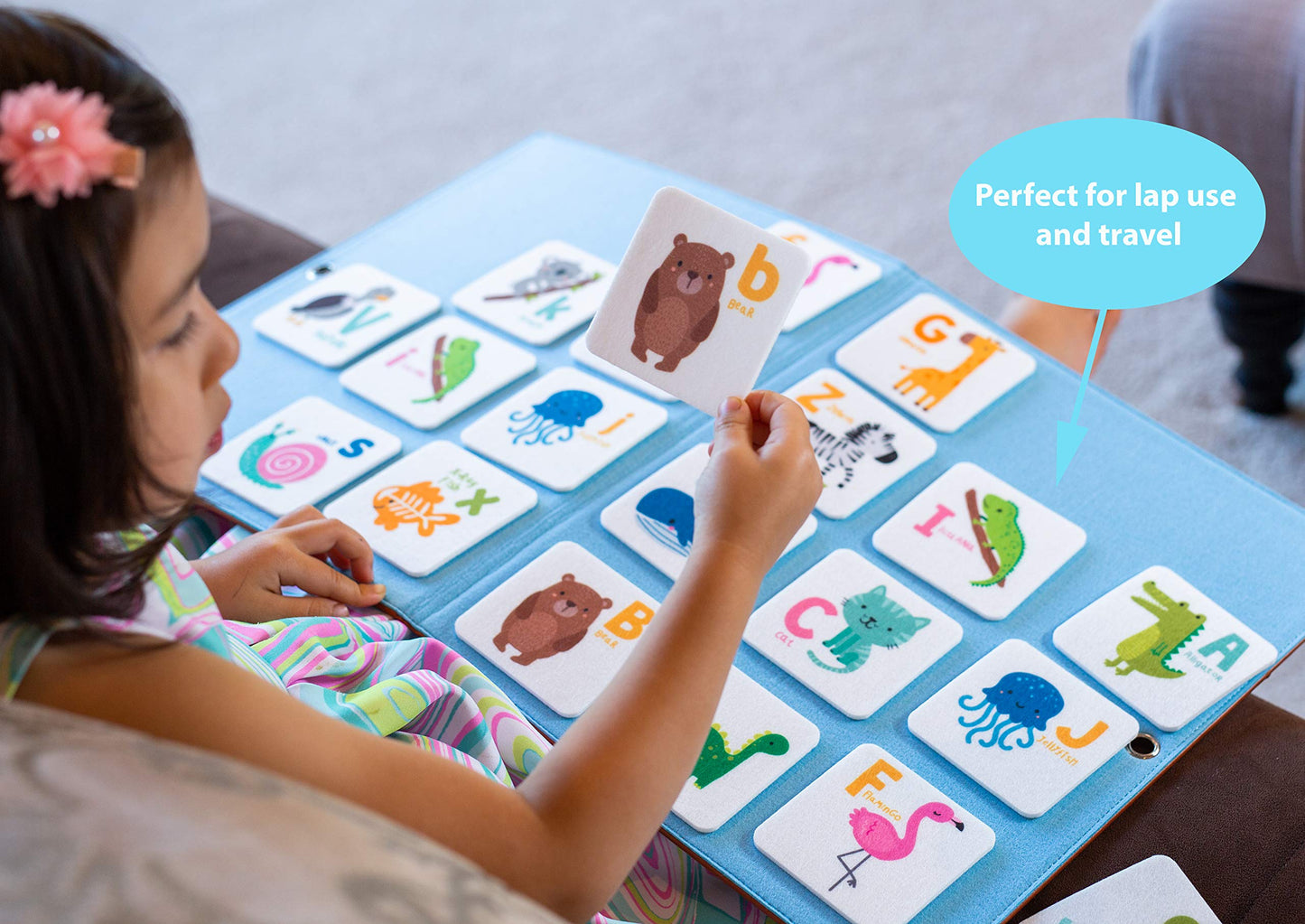 Foldable Felt Flannel Board - 14 x 23" Freestanding Quiet Book for Toddlers and Story Sets | Story Board for Kids Playtime | Use for Preschool Classroom and Homeschooling