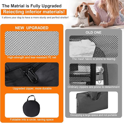 Dog Cat Playpen,Portable Pet Puppy Playpen,Rabbit Puppy Dog Play Pen for Indoors,Dogs Tent for Indoor Cats,Kitten Playpen,Collapsible Small Cats Crate Cage for Small Dogs with Carrying Case(Grey, L)
