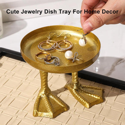 ATLZBLTCI Duck Cute Jewelry Dish Tray. Ring Holder Dish Tray. Small Trinket Dish Tray.Jewelry Bowl