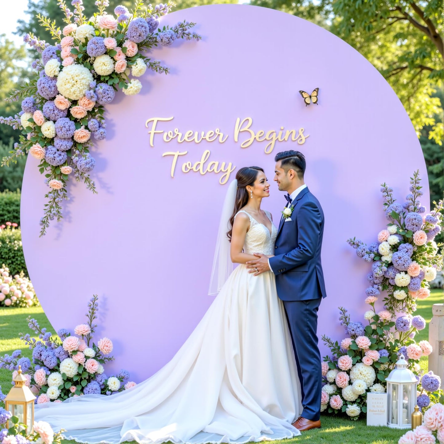 6.6FT Purple Round Backdrop Cover Lavender Lilac Balloon Circle Arch Backdrop Cover Wedding Round Arch Covers Stretchy Spandex Bridal Shower Baby Shower Birthday Party Thanksgiving Photo Backdrop
