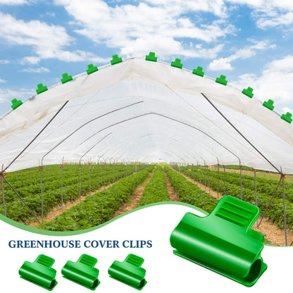 Patelai 40 Pieces Greenhouse Clamps Film Row Cover Netting Tunnel Hoop Clip Frame Shading Net Rod Clip Greenhouse Film Clamps for Season Plant Extension Support (40 pieces,10 mm)