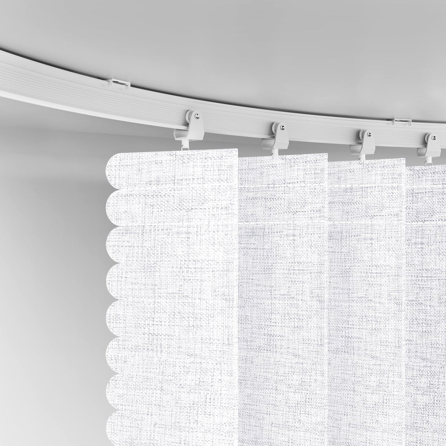 100% Blackout Room Divider Curtains Screen Partitions, Blackout Sound Reducing Divider Room Panel for Doorway Glass Window Sliding Door Patio(White, W100 x L84, 1 Pack)