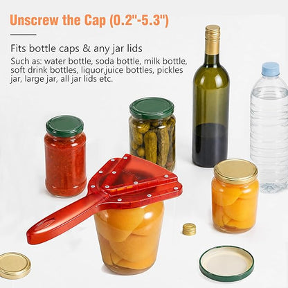 Uinxan Jar Opener for Weak Hands & Seniors with Arthritis - Handheld Manual | Effortlessly Opens Stubborn Screw Lids & Bottle Caps. 304 Stainless Steel. Durable. Patented Kitchen Gadget (Green)