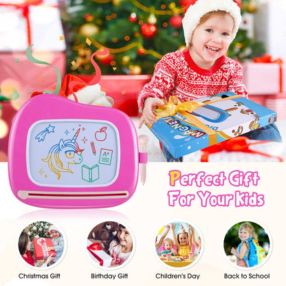 Smasiagon Magnetic Drawing Board for Toddlers: Erasable Doodle Board for Home, Travel & Preschool | Fun & Educational Toy for Baby Girls Boys(Ages 1-3) (Rose)