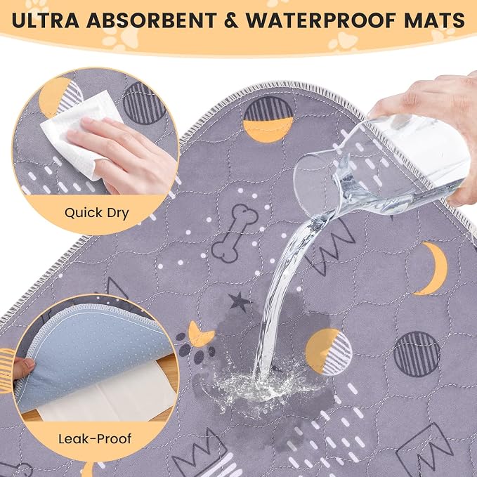 UPSKY Washable Pee Pads for Dogs 2 Pack 41”x 41” Reusable Puppy Pads Waterproof Pet Training Pads, Non-Slip Dog Mats Fast Absorbent Whelping Pads for Playpen, Potty, Crate, Bed