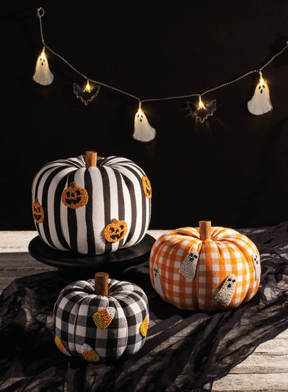 Mud Pie Halloween Beaded Candy Corn Icon Pumpkin Sitter