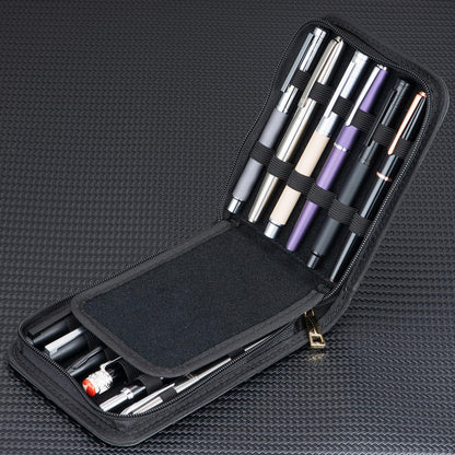Lanxivi Fountain Pen Roller Pen Pu Leather Case for 12 Pens (Black)