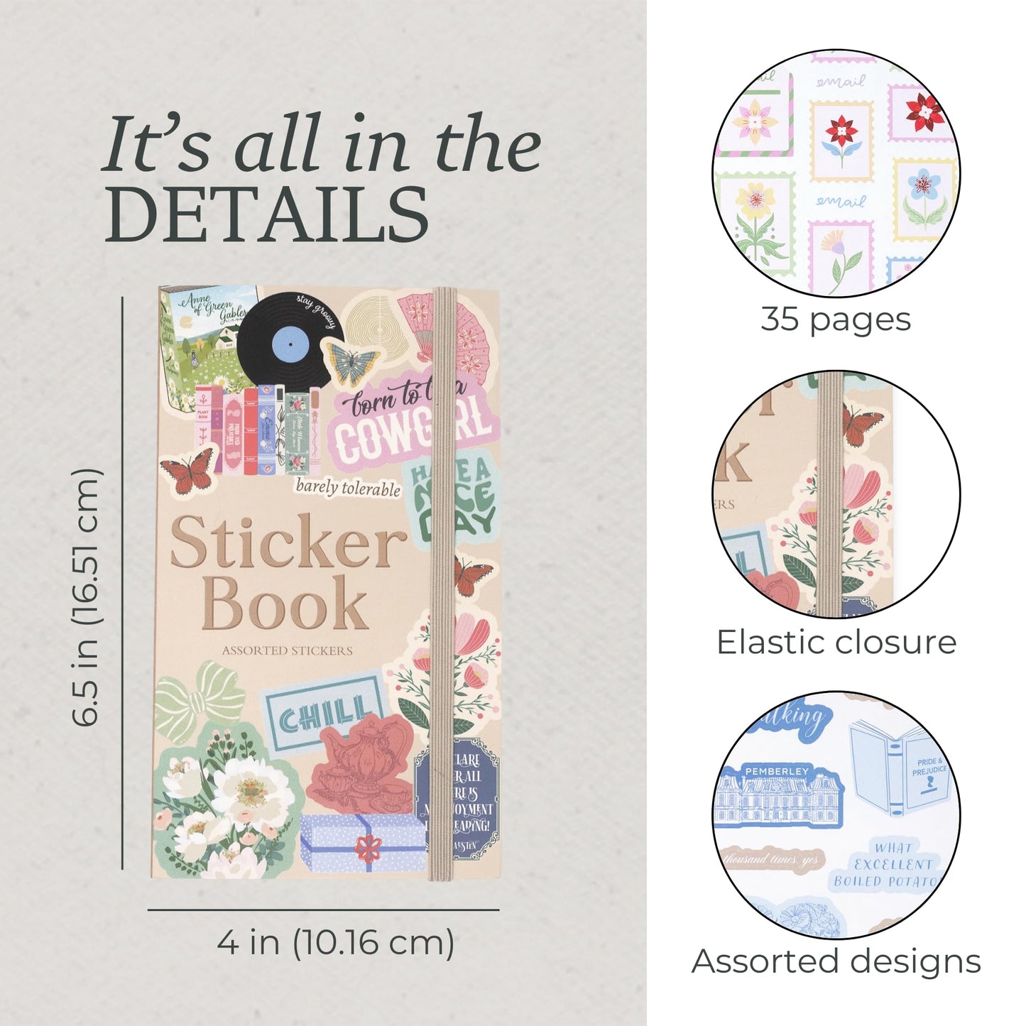 Steel Mill & Co. Assorted Sticker Book with 35 Sheets, Volume 1