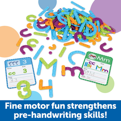 Learning Resources Skill Builders! Letter & Number Maker Classroom Set, 200 Pieces, Age 5+, counting, alphabet, number skills, teacher supplies, school supplies, letters and numbers