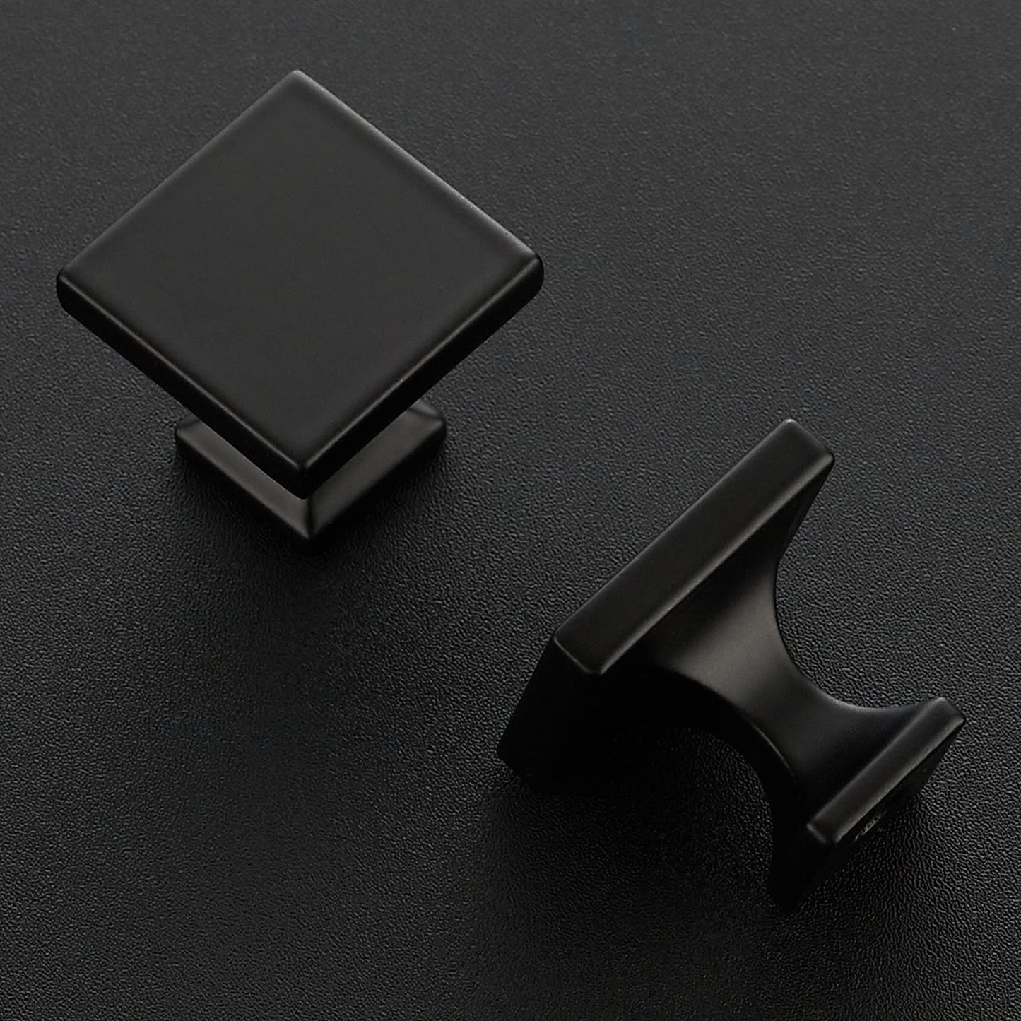 Ravinte Cabinet Knobs Matte Black Square Knobs for Cabinets and Drawers Cabinet Hardware Kitchen Cabinet Knobs 5 Pack
