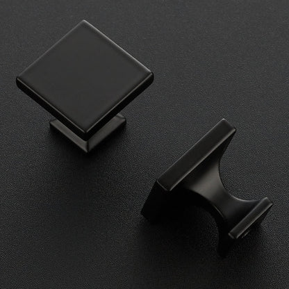 Ravinte Cabinet Knobs Matte Black Square Knobs for Cabinets and Drawers Cabinet Hardware Kitchen Cabinet Knobs 5 Pack