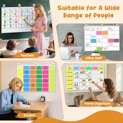 AKAYOK 3" x 5" Index Card Holder Sleeve - 36 Card Slots Organizer for Office, Classroom, and Home - Pocket Chart Perfect for Studying, Workflow Tracking, Presentations, and Organization