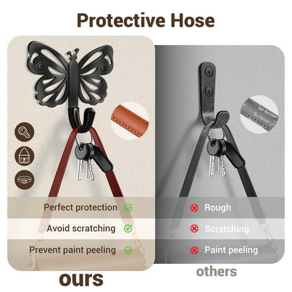 Butterfly Design Metal Hook for Both Screw Mounting and Strong Adhesive