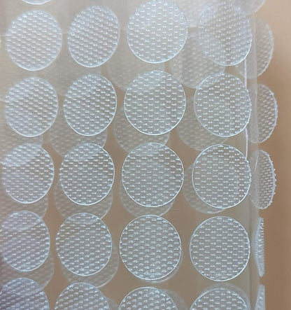 Vkey 1008pcs (504pairs) 10mm Diameter Transparent Sticky Back Thin Clear Dots with Adhesive Hook & Loop Coins Tapes