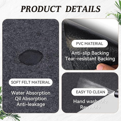Large Bird Cage Mat, Under Pet Cage Mat, Absorbent/Waterproof Felt Pad for Bird Cages, Reptile Aquariums, Dog Kennels, with Non-Slip Backing for Hard Floors and Surfaces (36 x 36 inch)