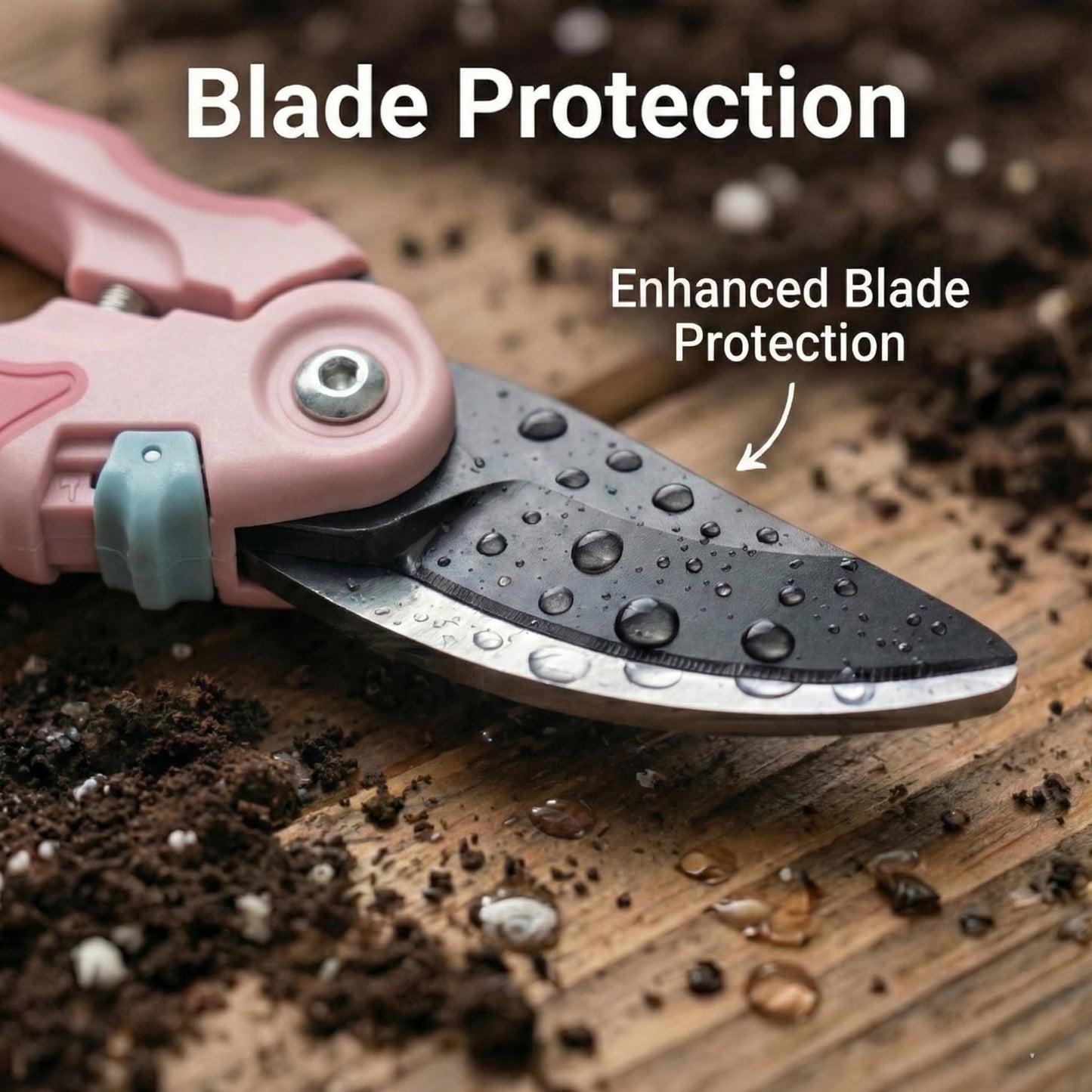 NEXON Garden Pruning Shears 2 Pack, 8" Bypass Hand Pruner & 6.25" Precision Garden Scissors, Professional Garden Clippers for Plants and Flowers Pink