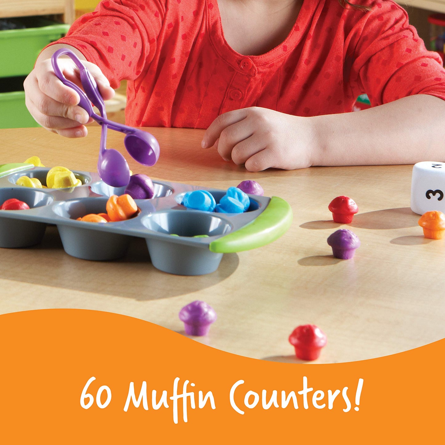 Learning Resources Mini Muffin Match Math Activity Set - 76 Pieces, Ages 3+, Counting Games for Kids, Preschool Toys, Homeschool Montessori Activities, Gifts for Boys and Girls