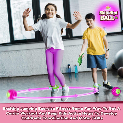 IPIDIPI TOYS Ankle Toy - Pink Retro Jumping Hopper, Ankle Jump Rope Skip Ball, Improve Coordination, Fun Exercise Playground - Best Retro Birthday Gift for Kids Ages 5-12