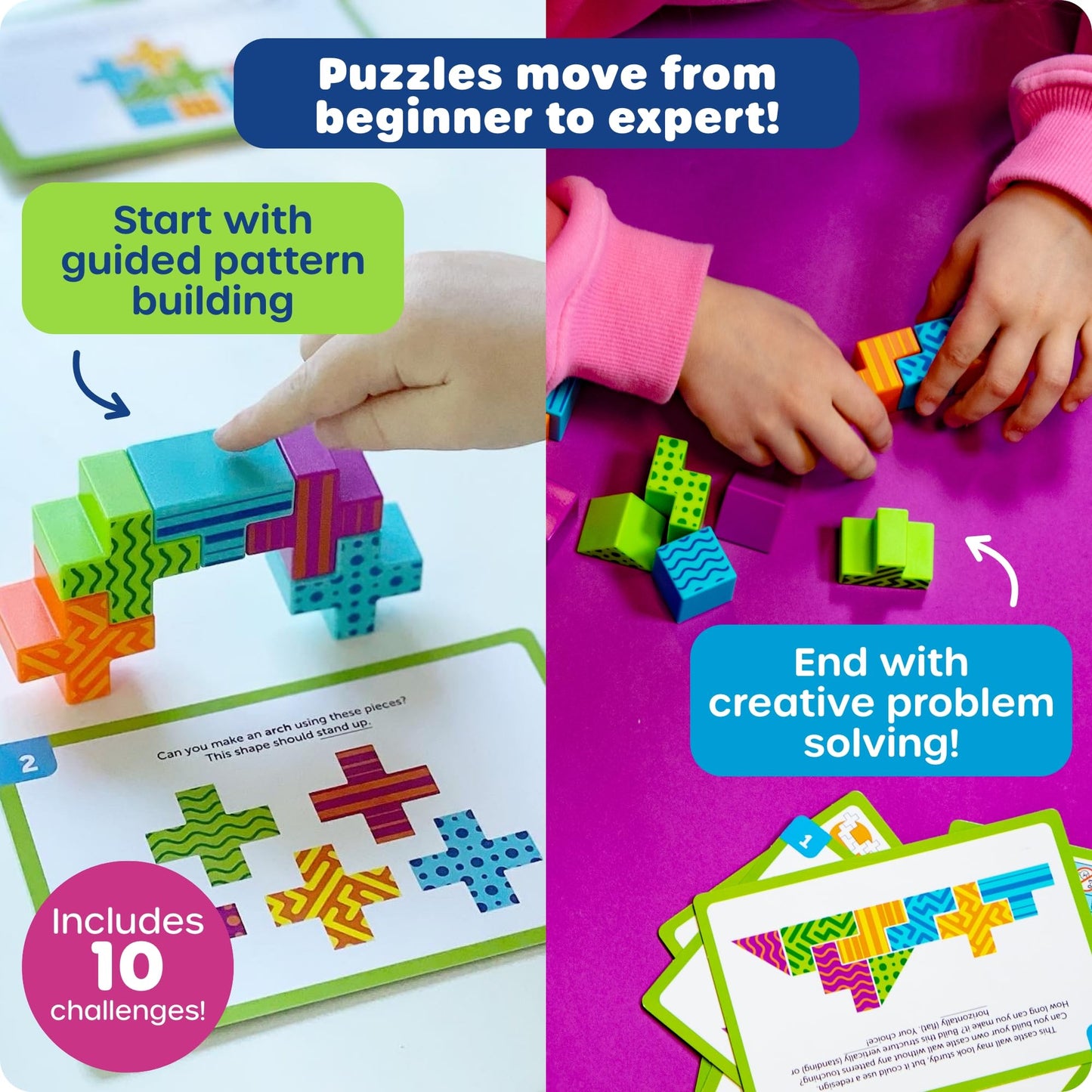 Learning Resources STEM Explorers Brainometry - 3D Puzzle Games for Kids, Kids Travel Games, Brain Teaser Puzzles, Pattern Memory Game, Brain Game Toys, Classroom Toys, 5 Year Old Boy and Girl Gifts