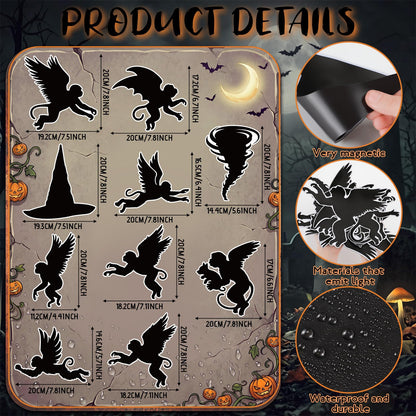 Kanayu 18 Pcs Halloween Garage Door Decorations Black Monkeys Magnet Glow in the Dark Garage Door Magnets Luminous Monkey Magnetic Sticker Halloween Decorations for Home Car Refrigerator