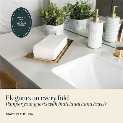 200-Pack Servietto Disposable Linen-Feel Guest Towels, Soft and Absorbent Paper