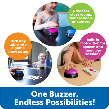 Learning Resources Answer Buzzers - Classroom Must Haves Supplies, Kids Toys, Sound Effect Button, Family Game Shows, Buzzers for Trivia, Participation Tools Boys and Girls Birthday Gifts