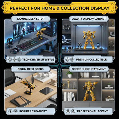 Myth Qholve 2 in 1 Wasp Robot Building Set Transforming Mecha Model Kit with Light-Up Core, Large Sci-Fi Mechanical Insect Display Figure, Advanced Construction Set for Teens and Adults