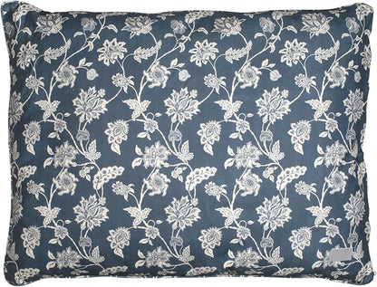 Fringe Studio INDIENNE Coastal Blue 36" W x 27" D Large Pillow Pet Bed, 100% Cotton Canvas Reversible Cover, Machine Washable, PetShop Collection (225021)