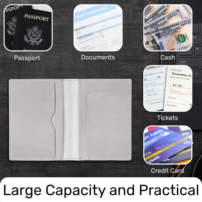 HIFA Leather Passport Holder, Handmade Passport Cover with Card and Ticket Slot - Genuine Leather, Elegant Design, Easy Access - Passport Case, Passport Wallet, Passport Holder