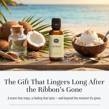 P&J Trading - Coconut Scented Oil 30ml - Fragrance Oil for Candle Making, Soap Making, Diffuser Oil