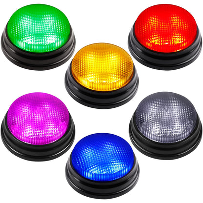 BEAN LIEVE Buzzers for Trivia Games - Set of 6 Game Buzzers, Compact Portable Buzzers for Classroom Trivia, Family Feud, Party Games, Team Quiz Nights - Fun for Teachers, Kids, Families