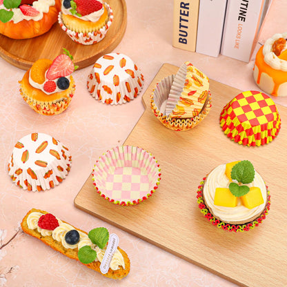 FYSUIMU 300Pcs Hotdog Cupcake Liners Hot Dog Day Baking Cups Standard Muffin Cupcake Wrappers for Summer Holiday Birthday Theme Party Supplies