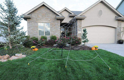Mega Spider Web Outdoor Halloween Decoration - Terrify Your Neighbors - by FunWorld