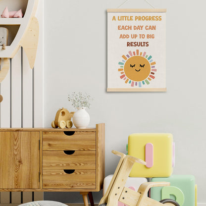 MOTERMATE Boho Sunshine Mental Health Poster Hanger Frame, Motivational Wall Hanging Decor Art Framed for Therapy Office Nursery Room Bedroom, Inspirational Wall Poster Prints, 12x16 Inch