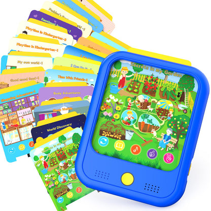 Kids Learning Tablet Educational Learning Pad for Toddlers 2-5 to Learn Alphabets, Numbers, Foods, Time, Music, Talking Cards for Toddlers，Educational Toy Kids Gifts