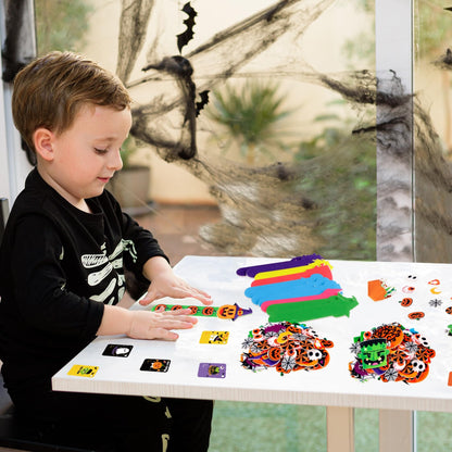 80UncleKimby 28 Sets Halloween Crafts for Kids DIY Bookmarks Kits Ages 4-8 Classroom Activities