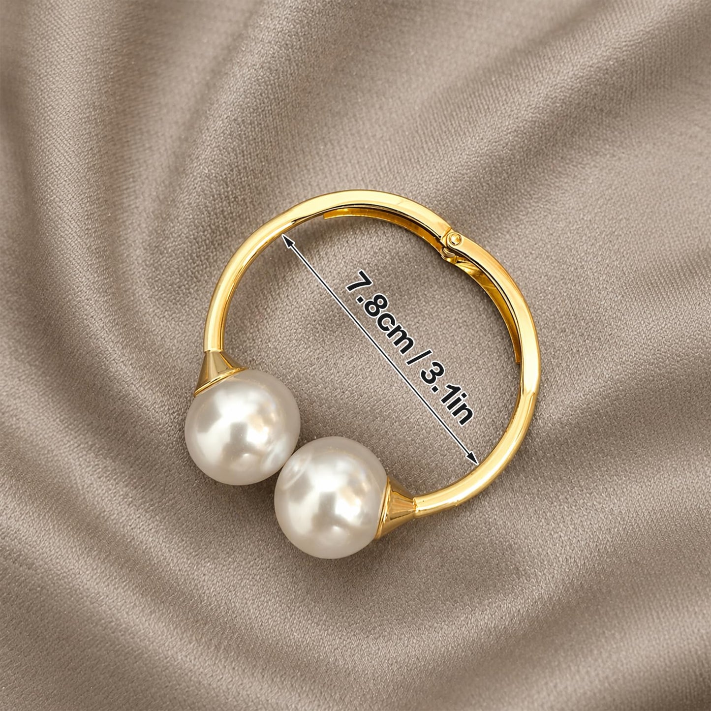 Curtain Tiebacks 2 Pack Curtain Ties Elegant Pearl Curtain Tie backs Premium Alloy Spring Curtain Clips No Drilling Curtain Ties for Modern Luxury French Nordic Minimalist Home Decor Curtain Holdbacks
